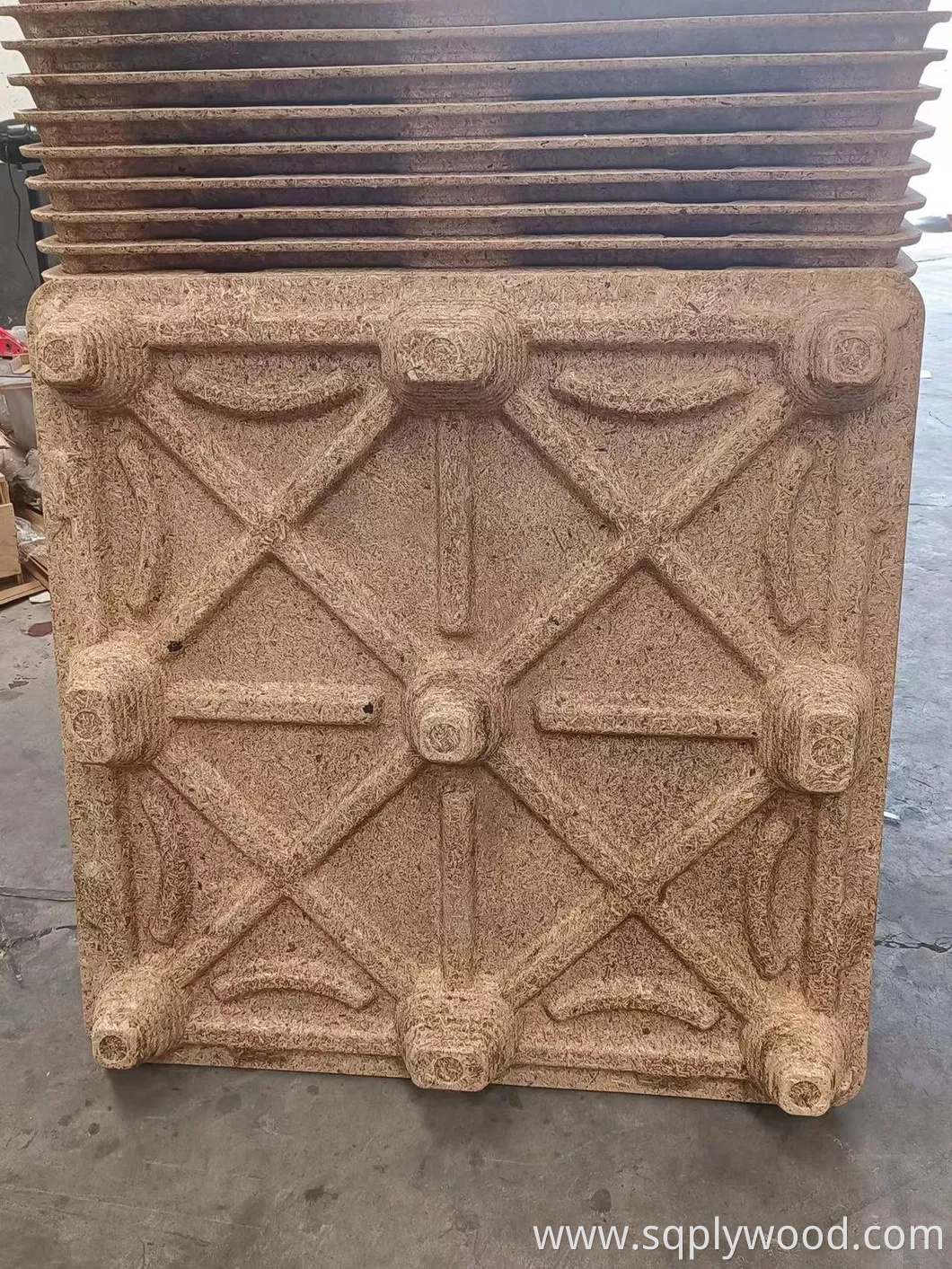 Compressed Wood Chip Pallets 1200X1000mm with Wood Chip Bottom Deck